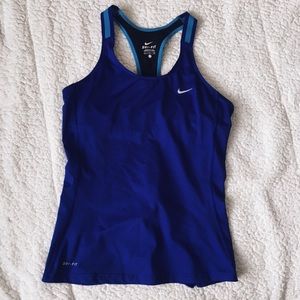 Nike Dri-Fit Blue Racerback Tank Top, large